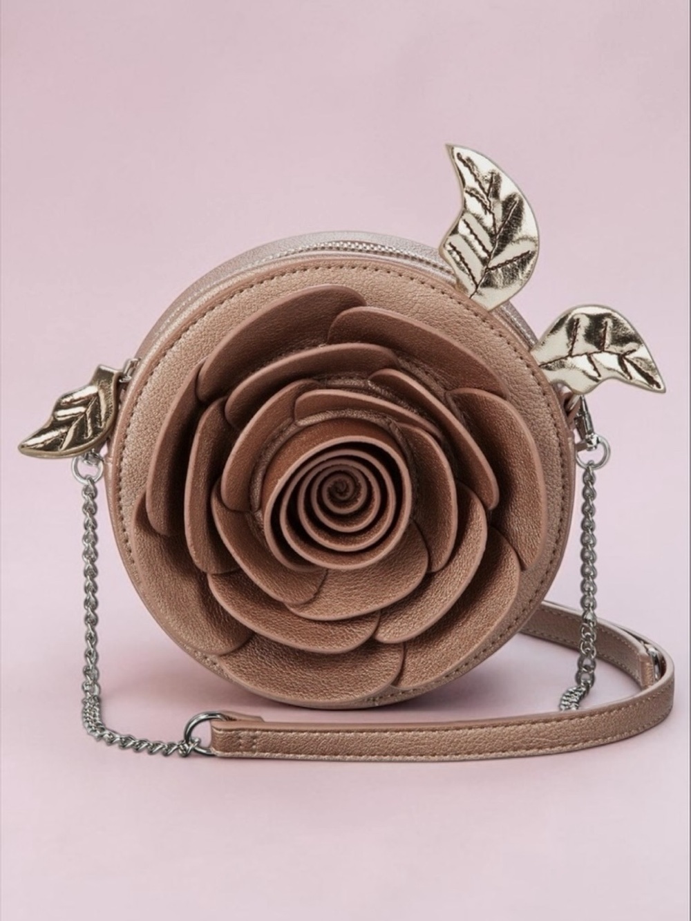 Disney x Danielle Nicole Rose Gold Rose Crossbody Bag NWOT Beauty & the Beast